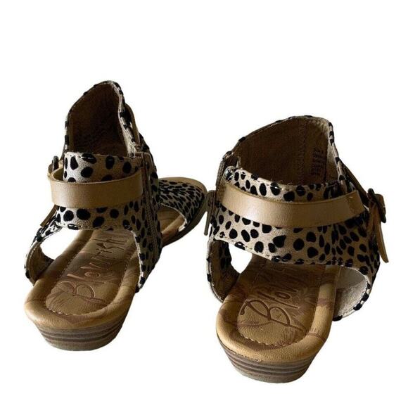 Blowfish Malibu Burnside Flat Sandals Women Size 8.5 Open Toe Animal Print Shoes - Picture 7 of 11